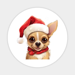 Chihuahua Christmas Magnet